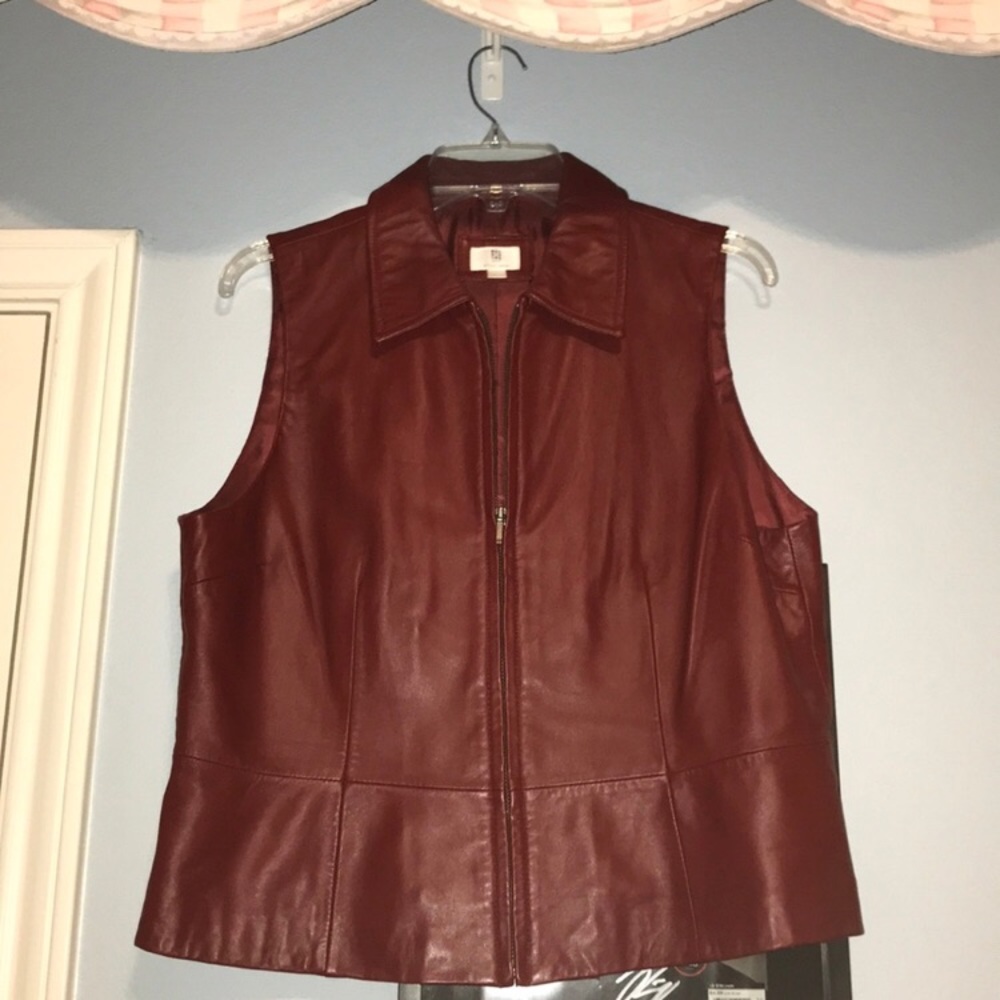 Apt. 9 Lambskin Leather Vest. Size L.